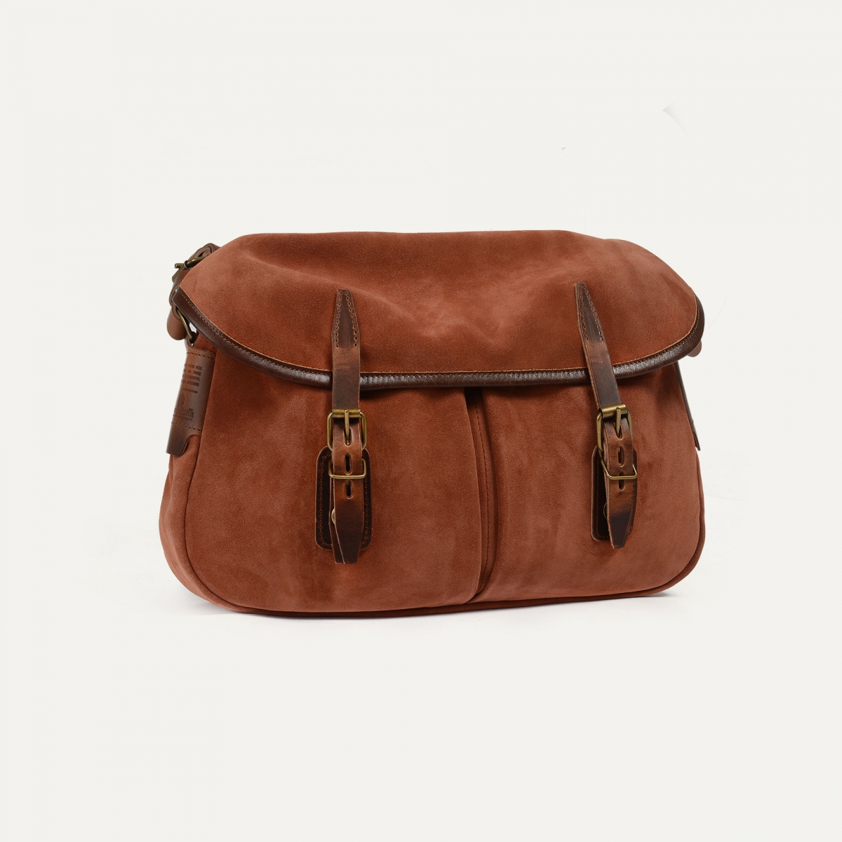 Musette du Pêcheur S / Cuir Velours - Rust (image n°2)