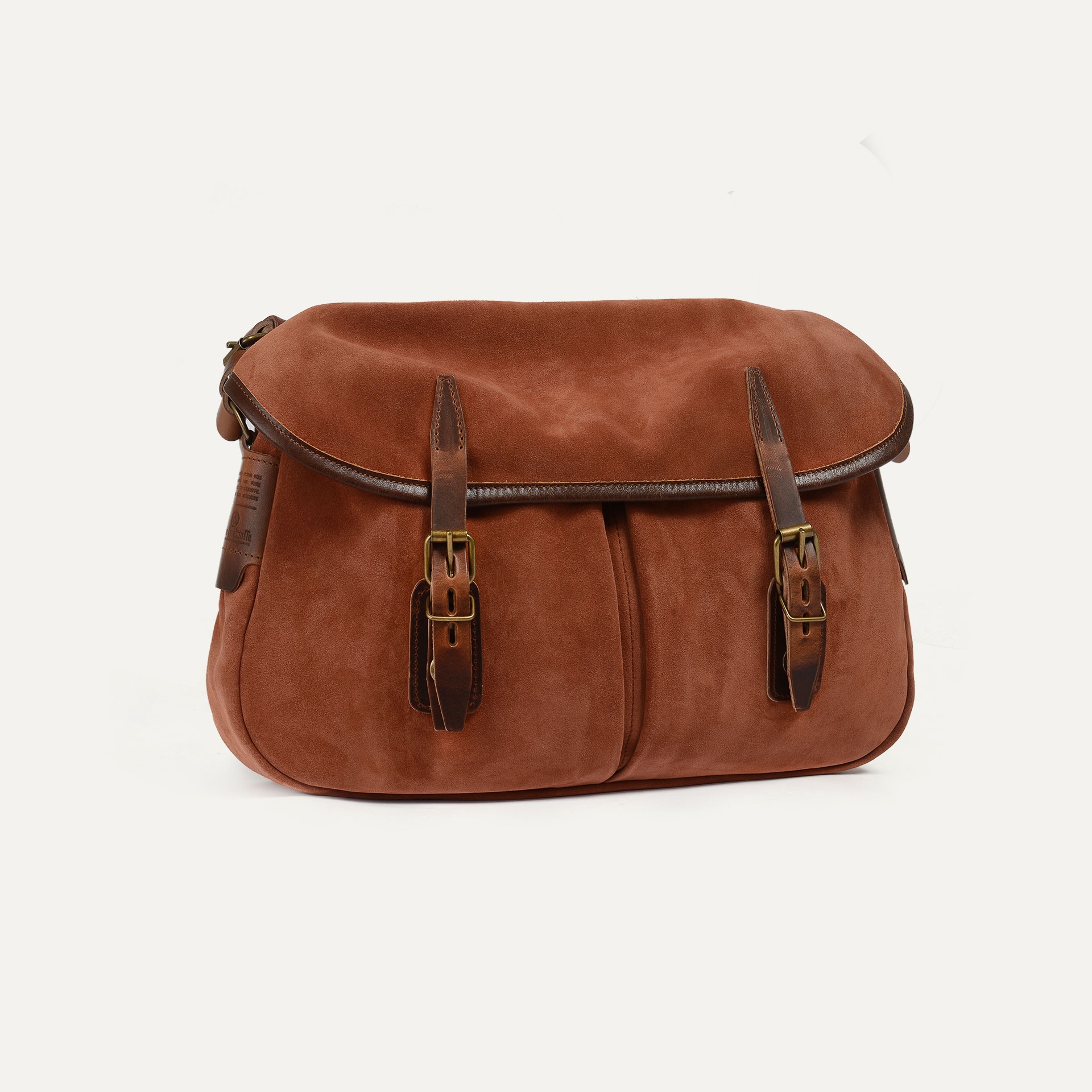 Musette du Pêcheur S / Cuir Velours - Rust (image n°2)