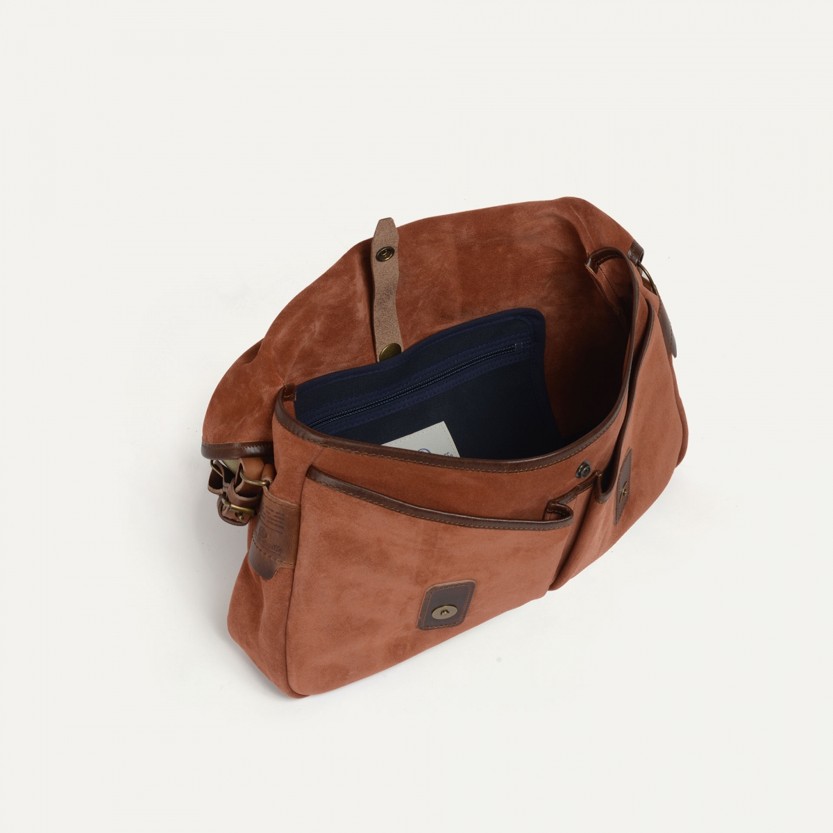 Musette du Pêcheur S / Cuir Velours - Rust (image n°4)