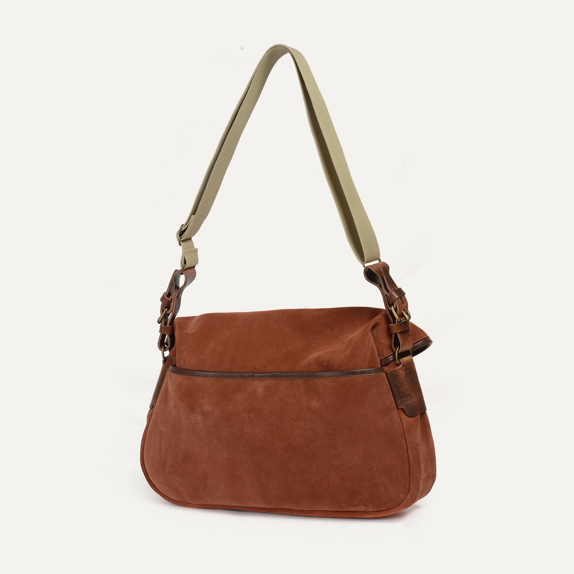 Musette du Pêcheur M  / Cuir Velours - Jasper (image n°3)