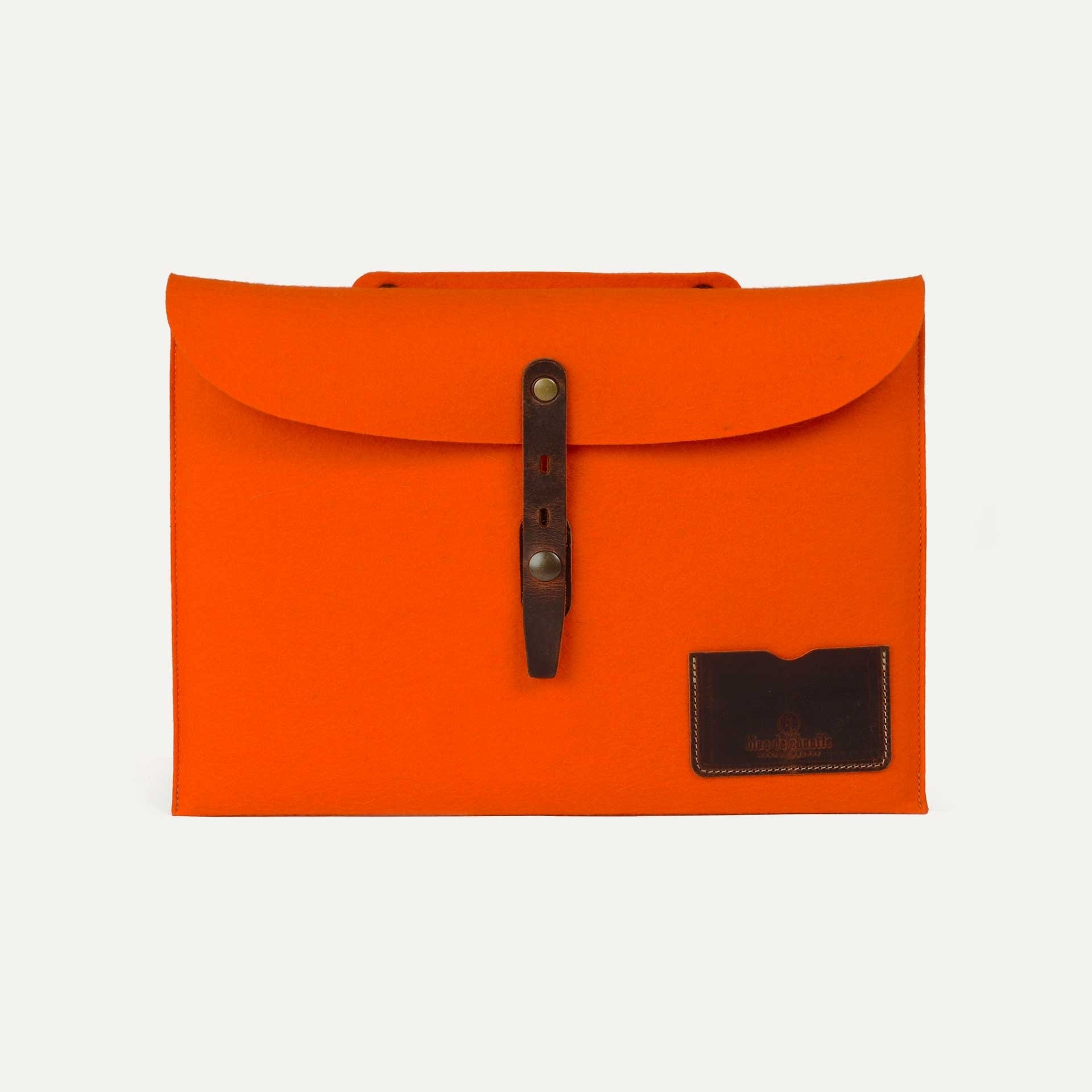 Misha 13” Laptop sleeve - Orange felt (image n°1)