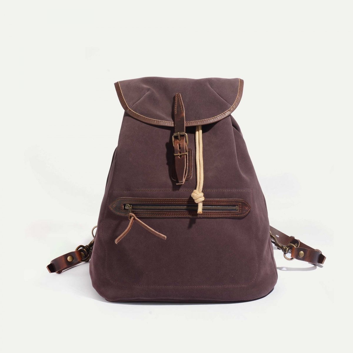 Camp backpack / Suede - Burgundy (image n°1)