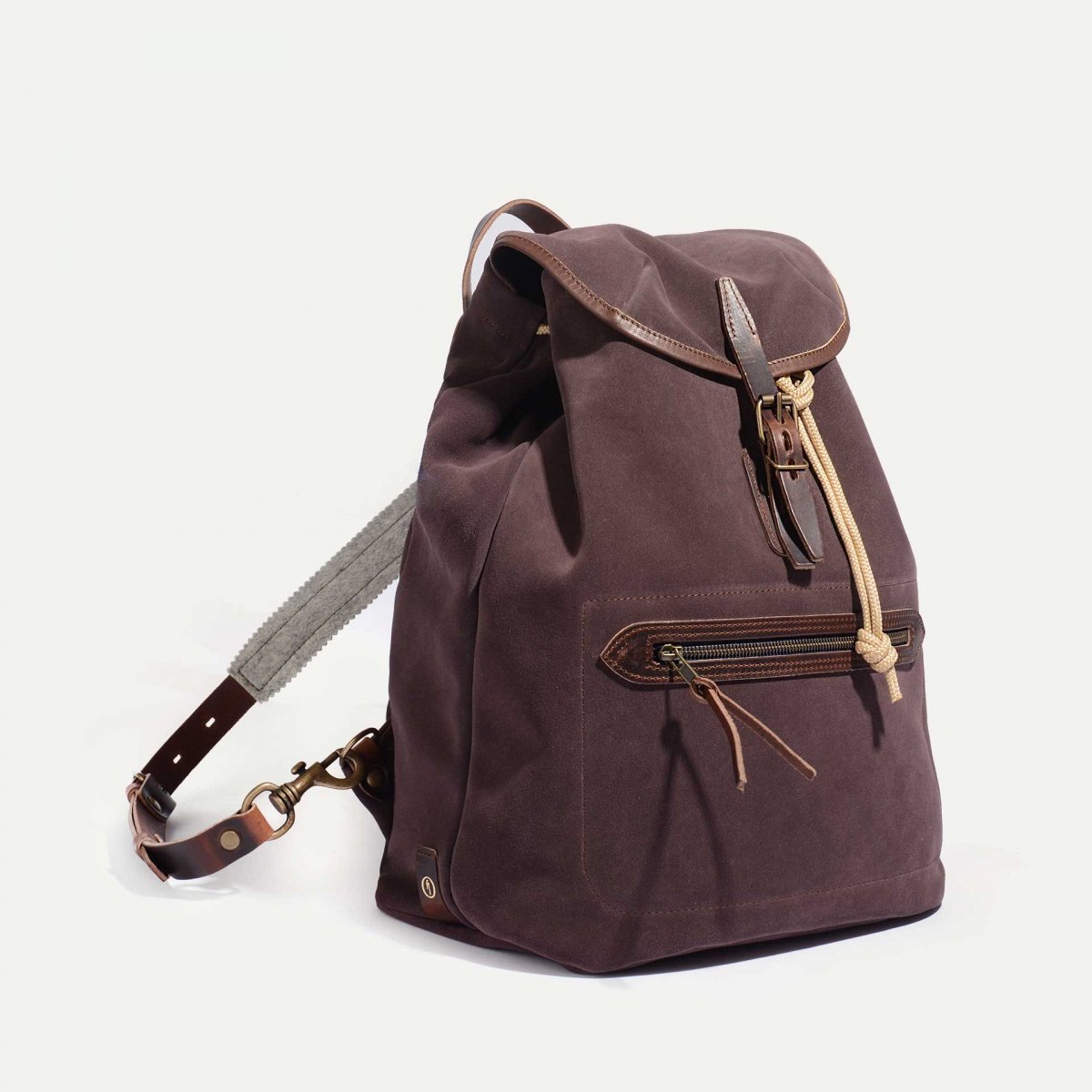 Camp backpack / Suede - Burgundy (image n°2)