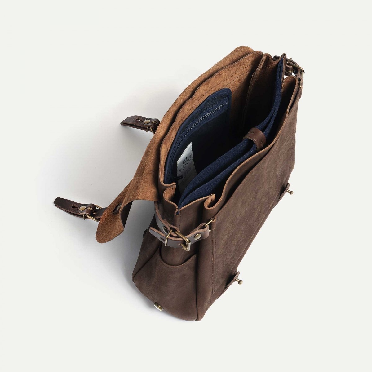 Postman bag Eclair M - Coffee / Waxed Leather (image n°5)