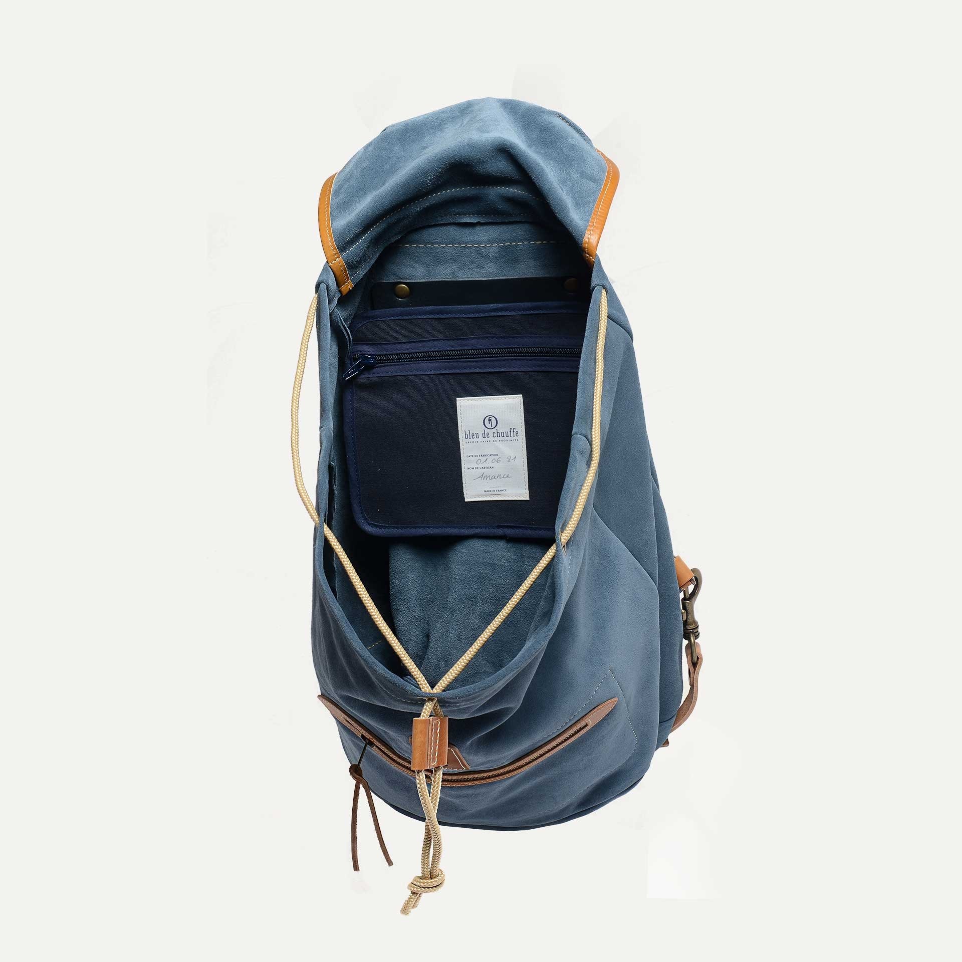 Camp backpack / Suede - Jeans (image n°4)