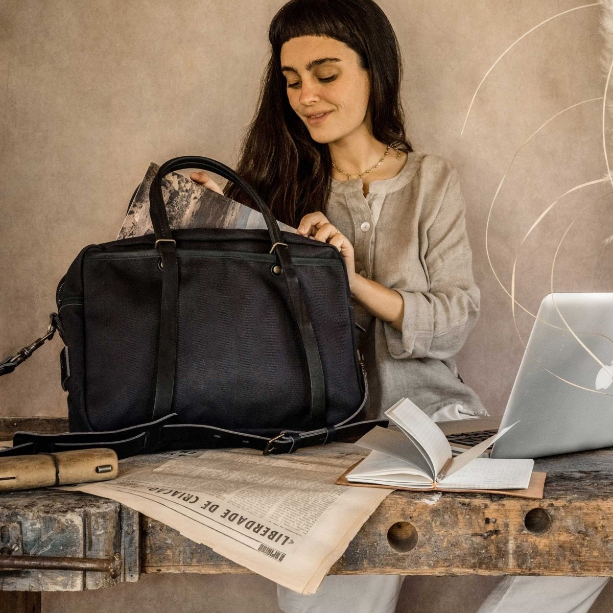 Sac ordinateur SUMO - Bleu Caban (image n°6)