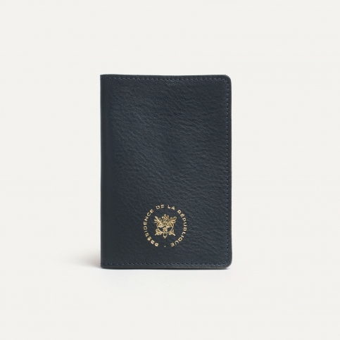 Porte passeport SAMBA - Bleu de Chauffe x Élysée / Bleu Caban