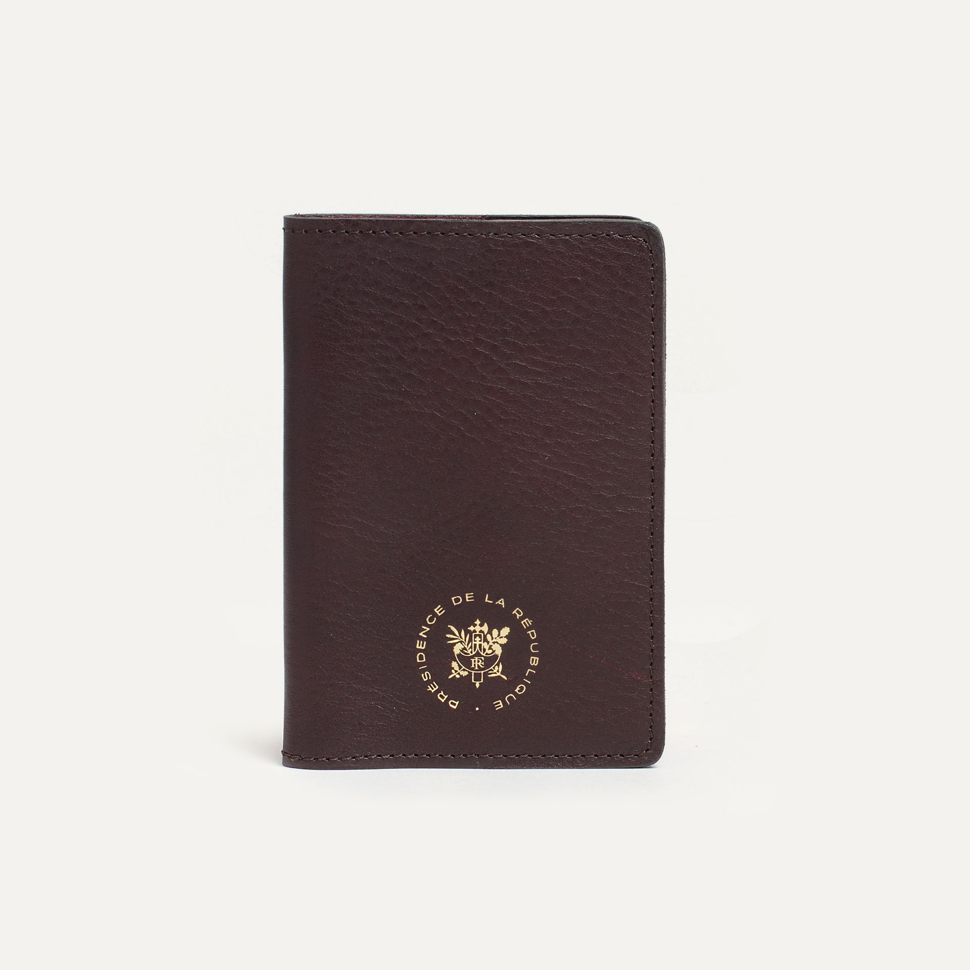 Porte passeport SAMBA - Bleu de Chauffe x Élysée / Tourbe Rouge (image n°1)