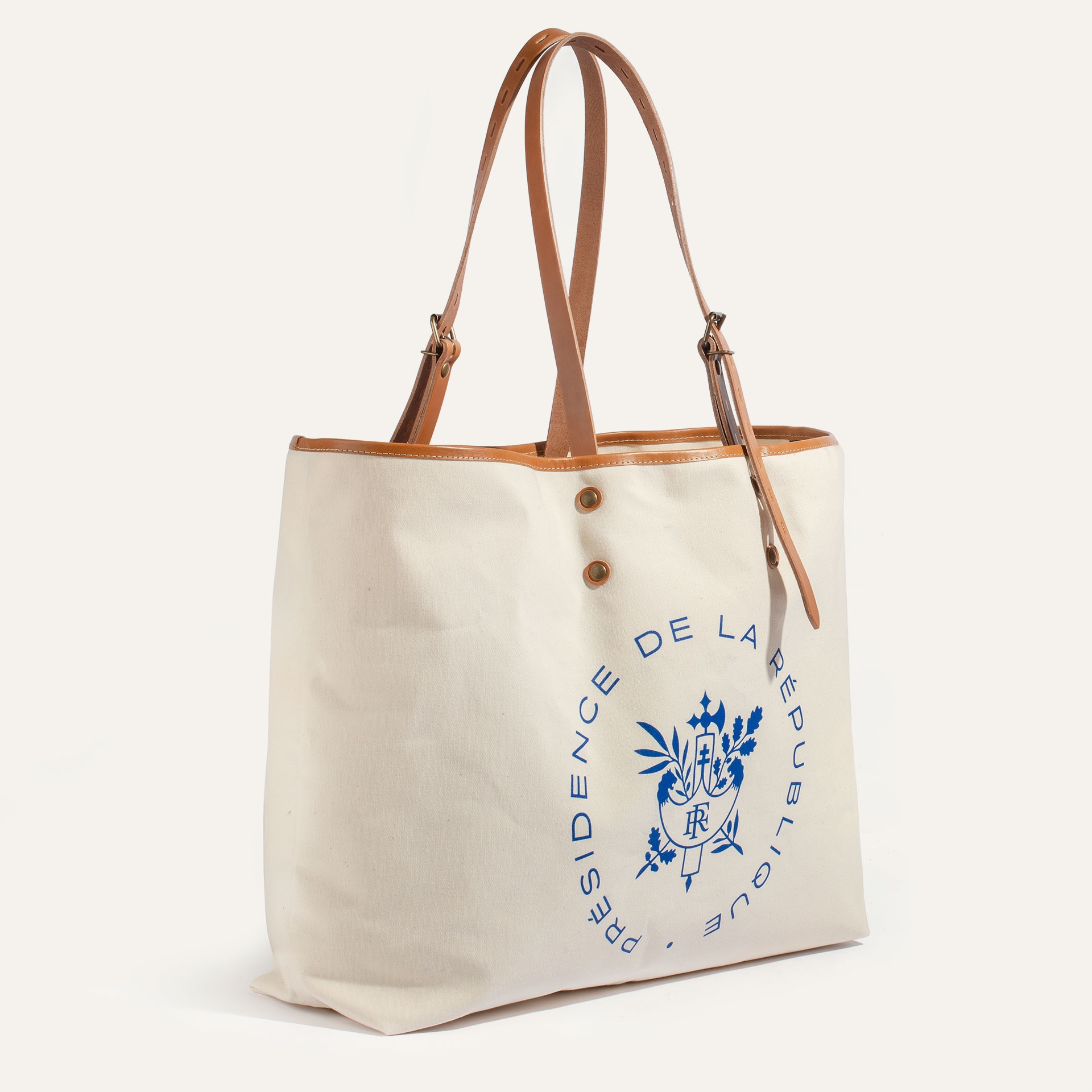 CLARA tote shopping bag - Bleu de Chauffe x Élysée / Ecru (image n°3)