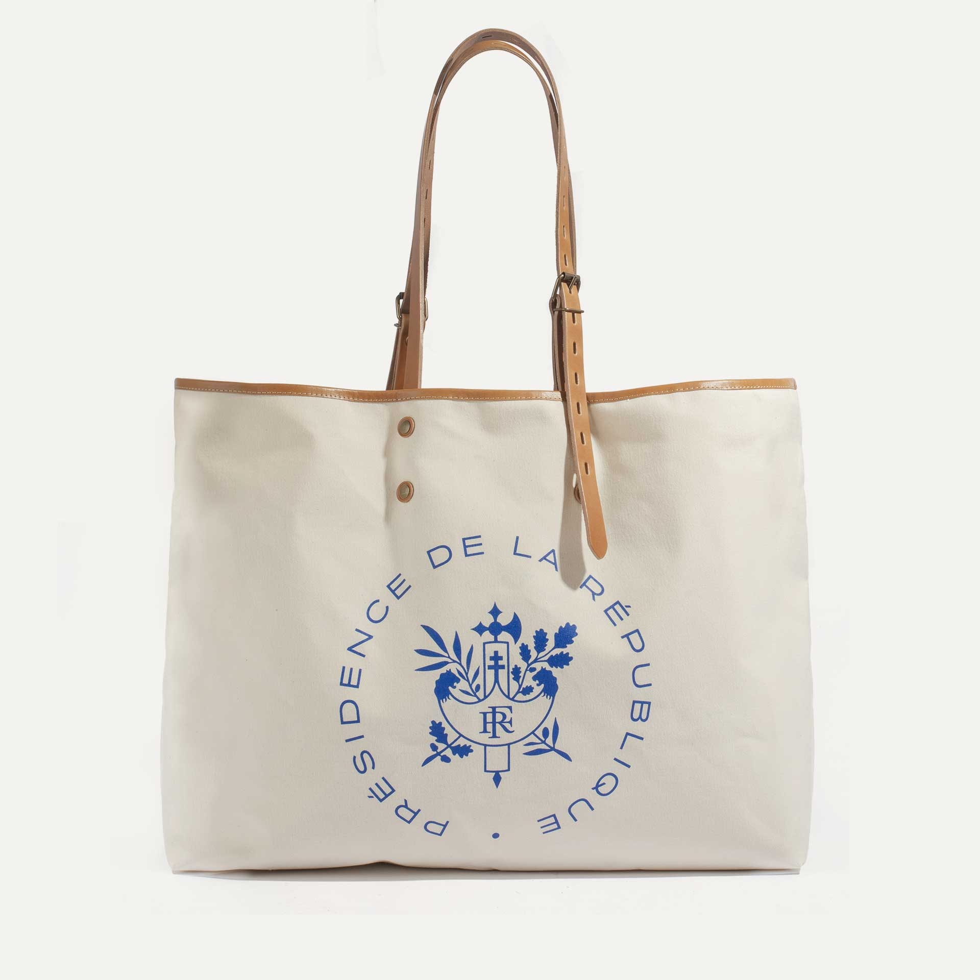 CLARA tote shopping bag - Bleu de Chauffe x Élysée / Ecru (image n°2)