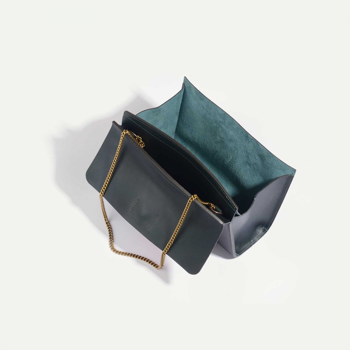 Origami S clutch bag - Peacock blue (image n°5)