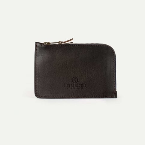 Pognon zippered purse  / L - Dark Brown