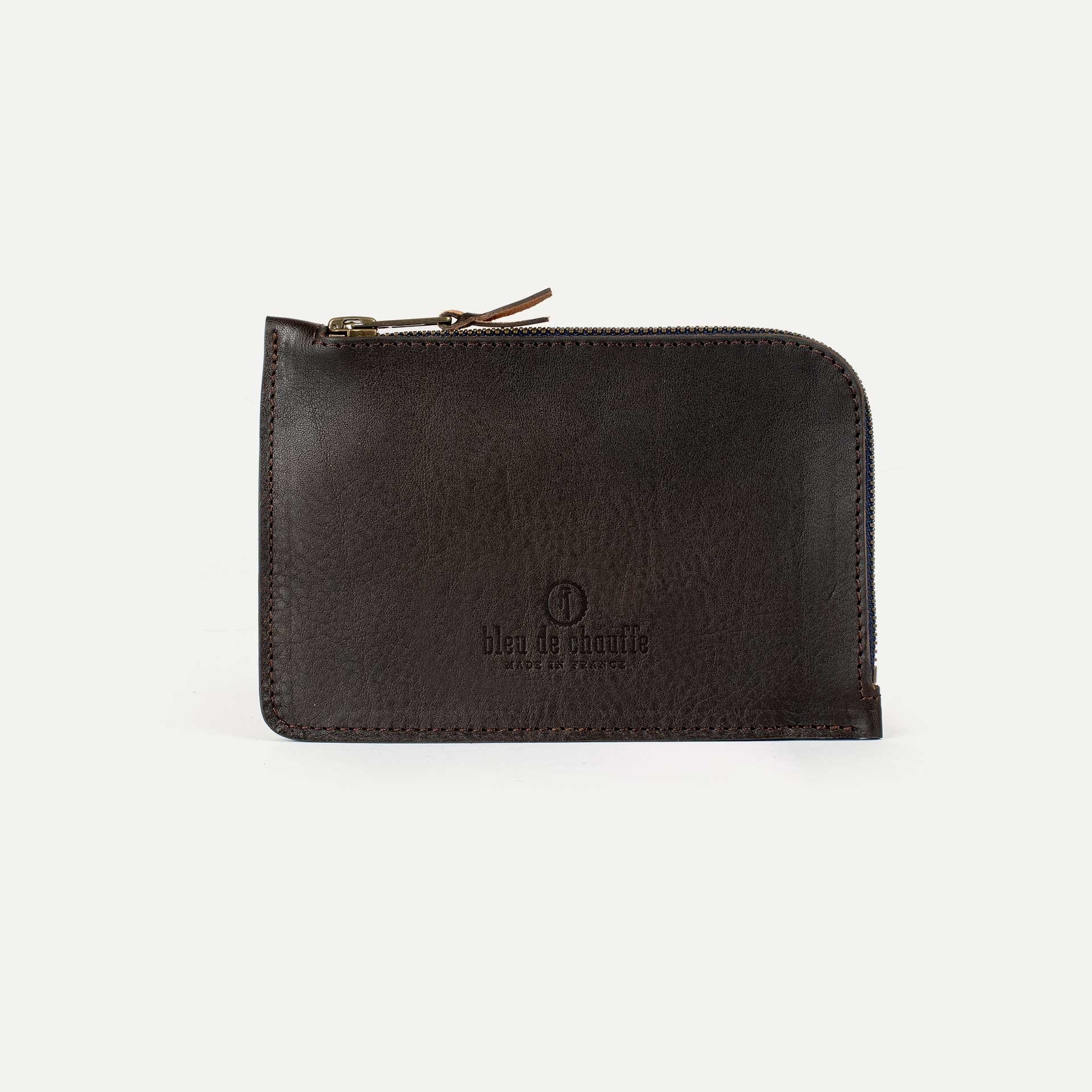 Pognon zippered purse  / L - Dark Brown (image n°1)