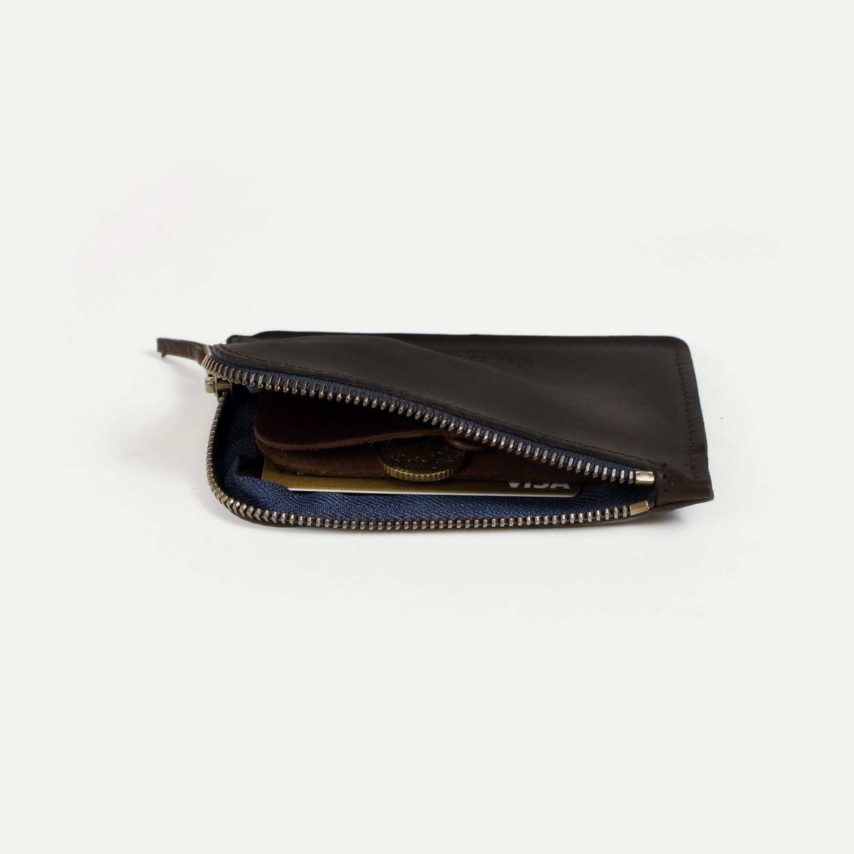 Pognon zippered purse  / L - Dark Brown (image n°3)
