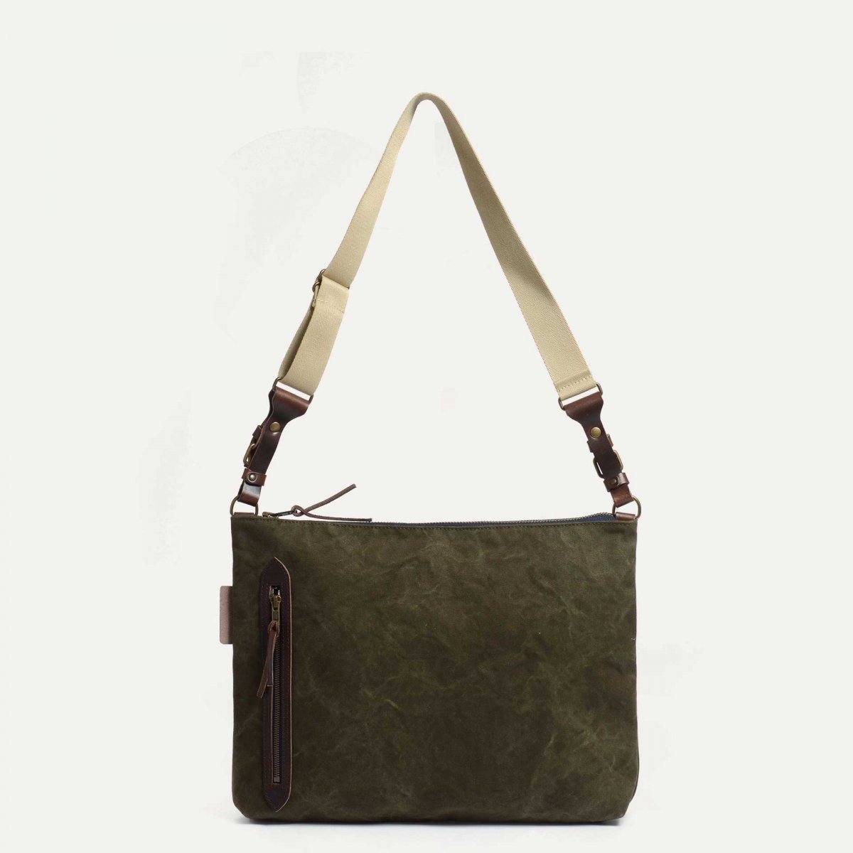 Baskia Messenger Bag - Dark Khaki stonewashed (image n°1)