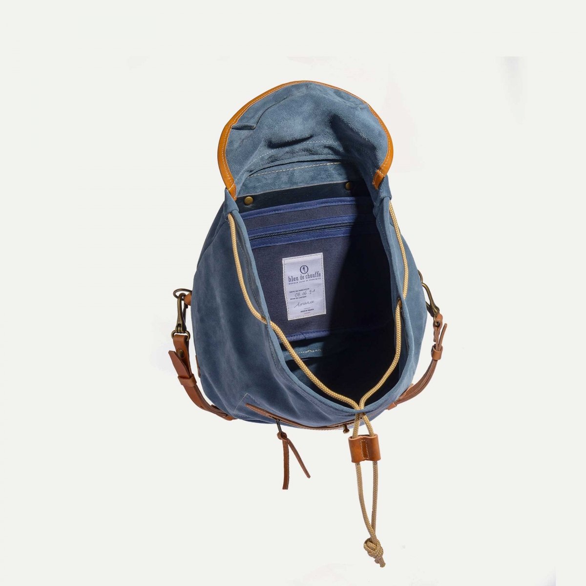 Camp S backpack / Suede - Jeans (image n°3)