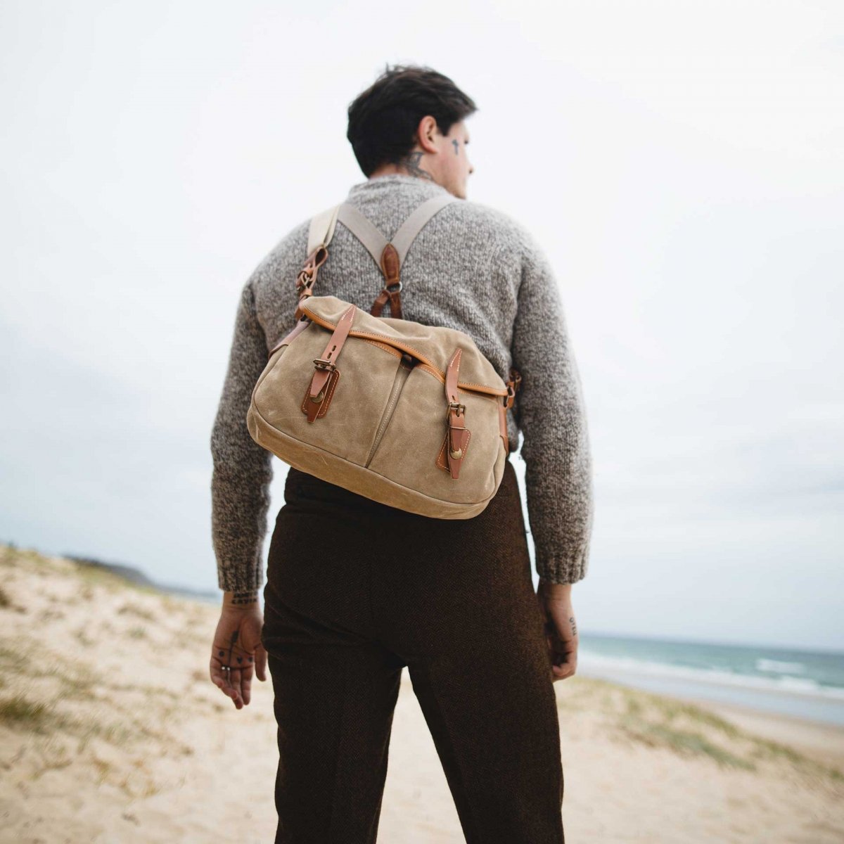 Musette du Pêcheur S / Cuir Velours - Rock (image n°6)