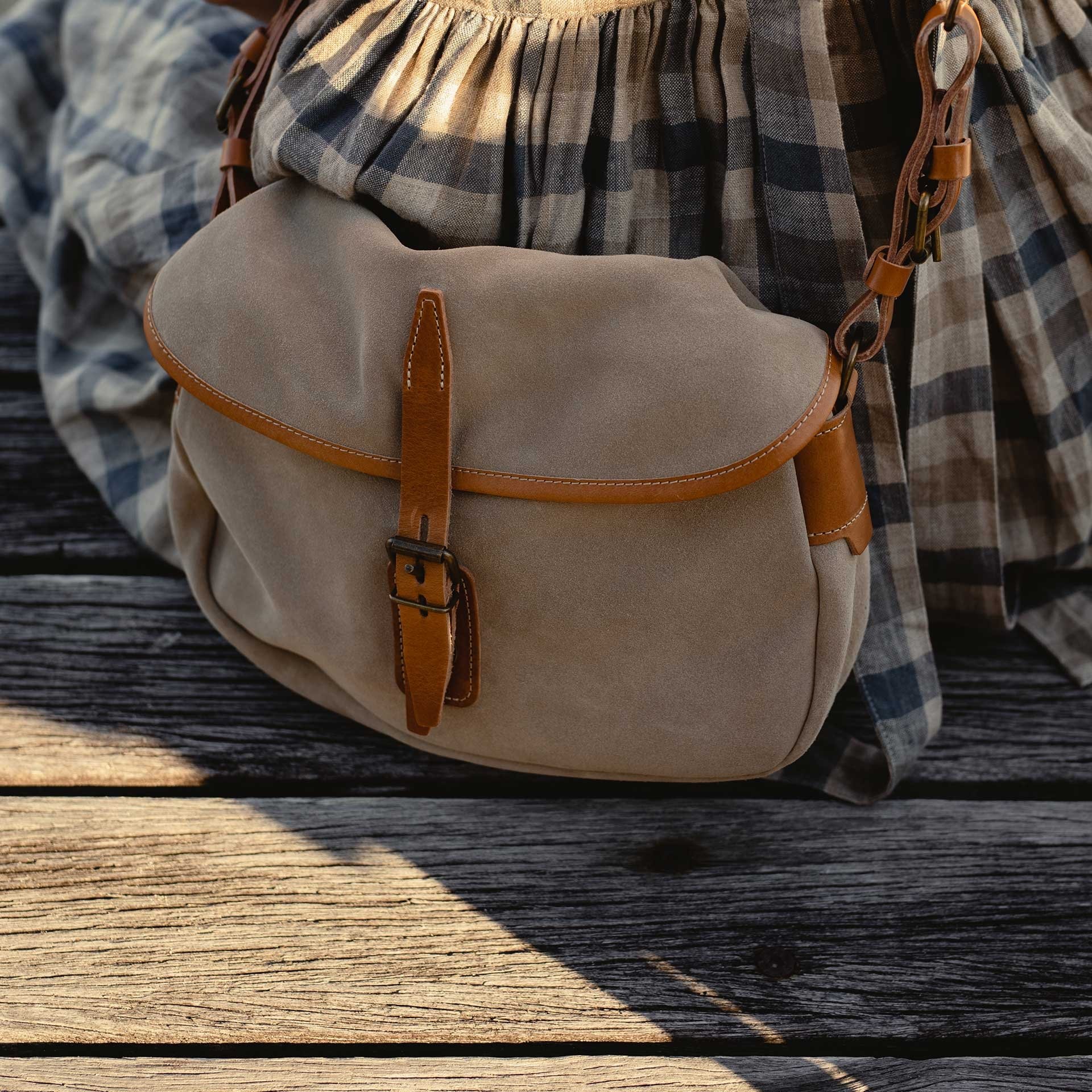 Musette du Pêcheur XS / Cuir Velours - Rock (image n°8)