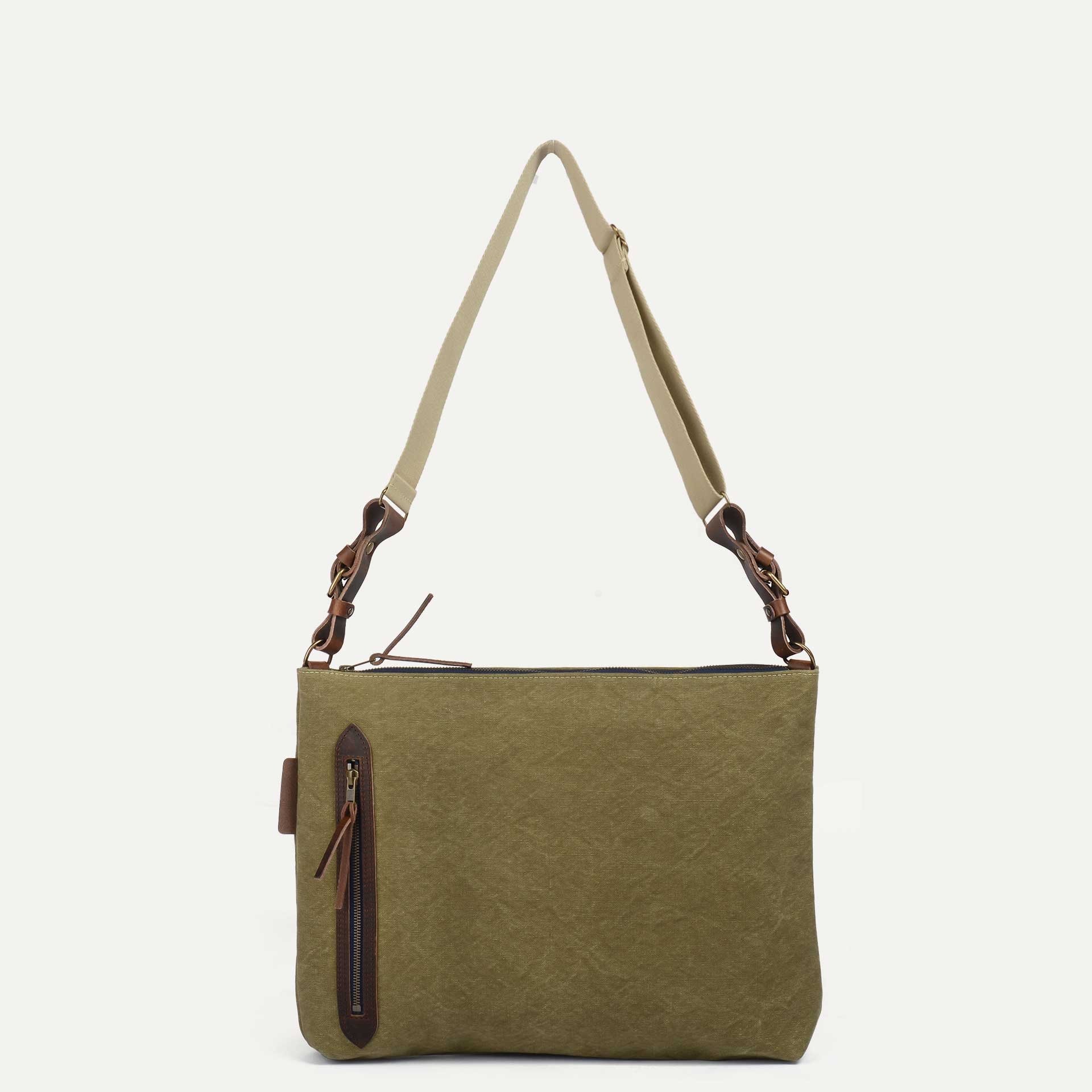 Baskia Messenger Bag - Khaki US Stonewashed (image n°1)