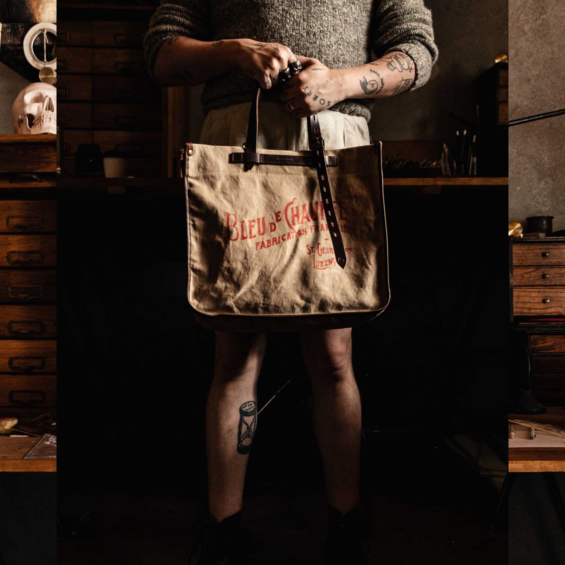BAZAR tote - Dark Khaki stonewashed (image n°6)