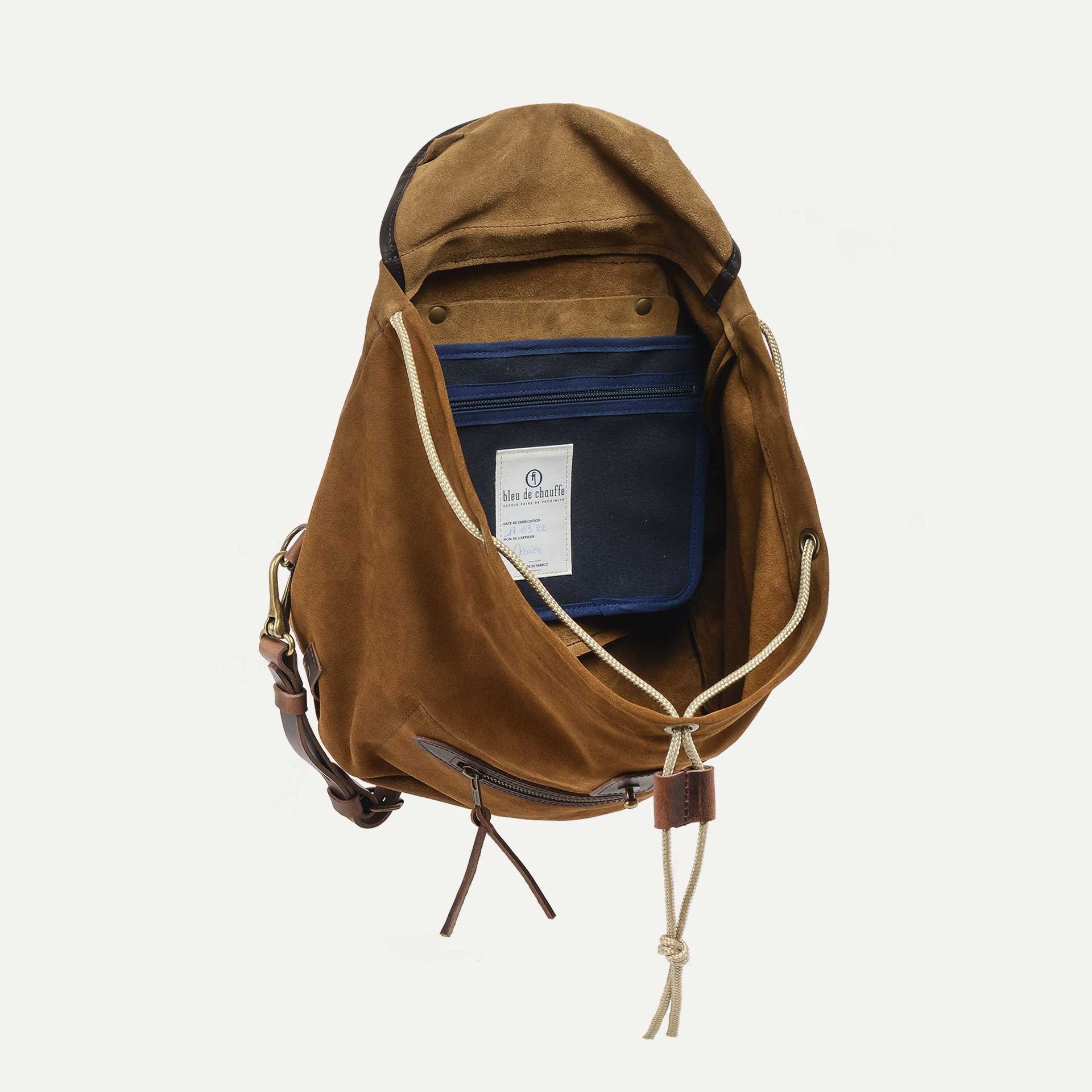 Camp S backpack / Suede - Tabacco (image n°3)