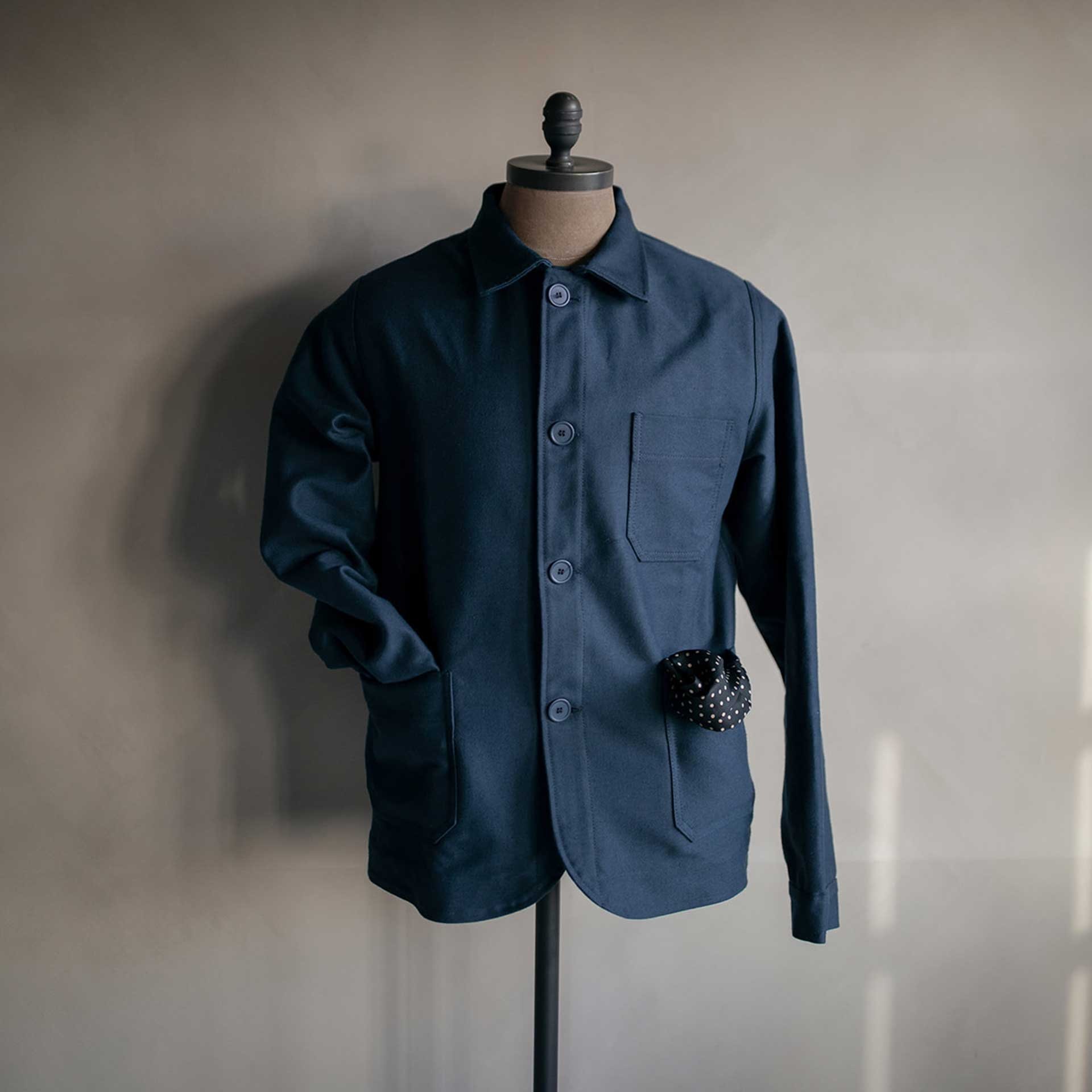 Veste bleu top de chauffe