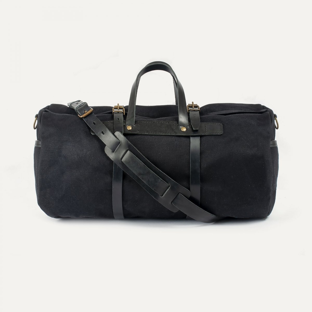 ‘Bivouac’ travel bag – Black waxed canvas  (image n°1)