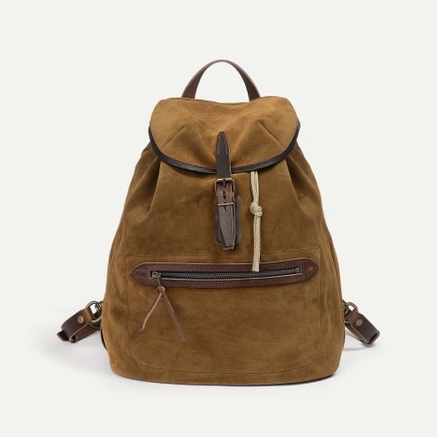 Camp backpack / Suede - Tobacco