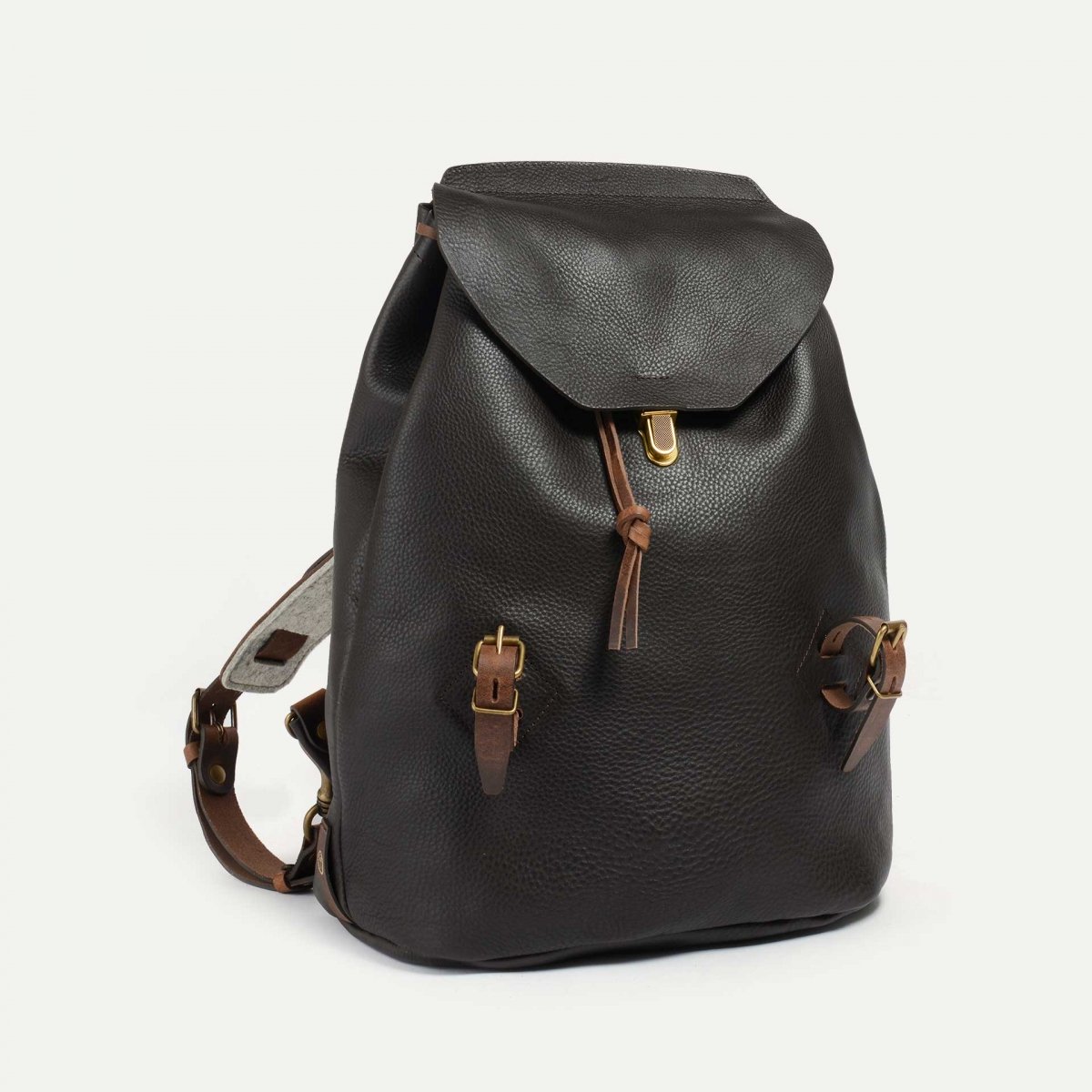 Zibeline Backpack - Dark Brown - vintage men's backpack