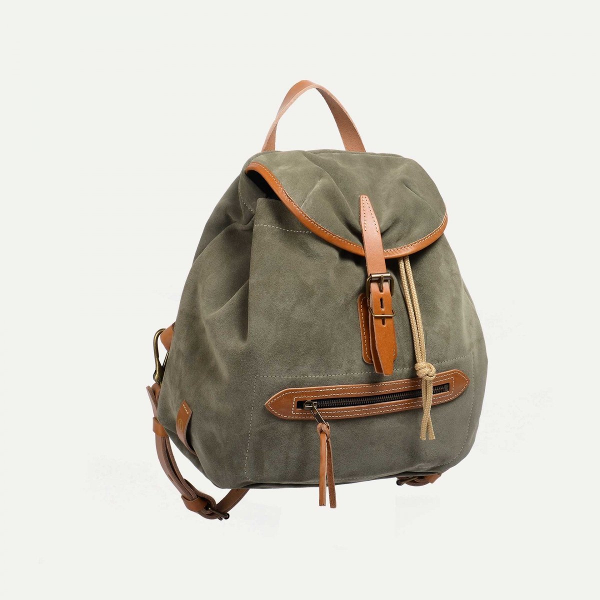 Camp S backpack / Suede - Sage green (image n°1)