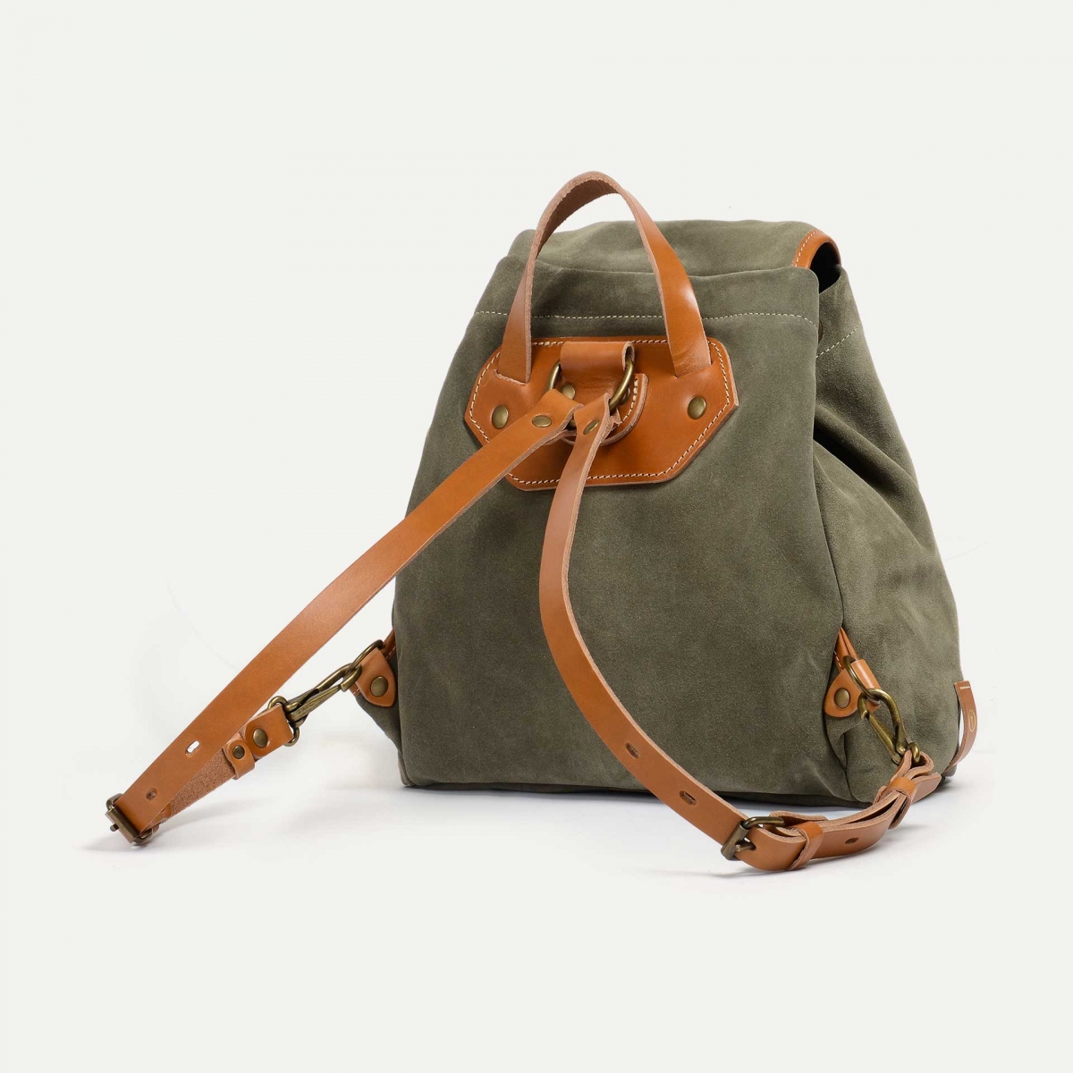 Camp S backpack / Suede - Sage green (image n°2)