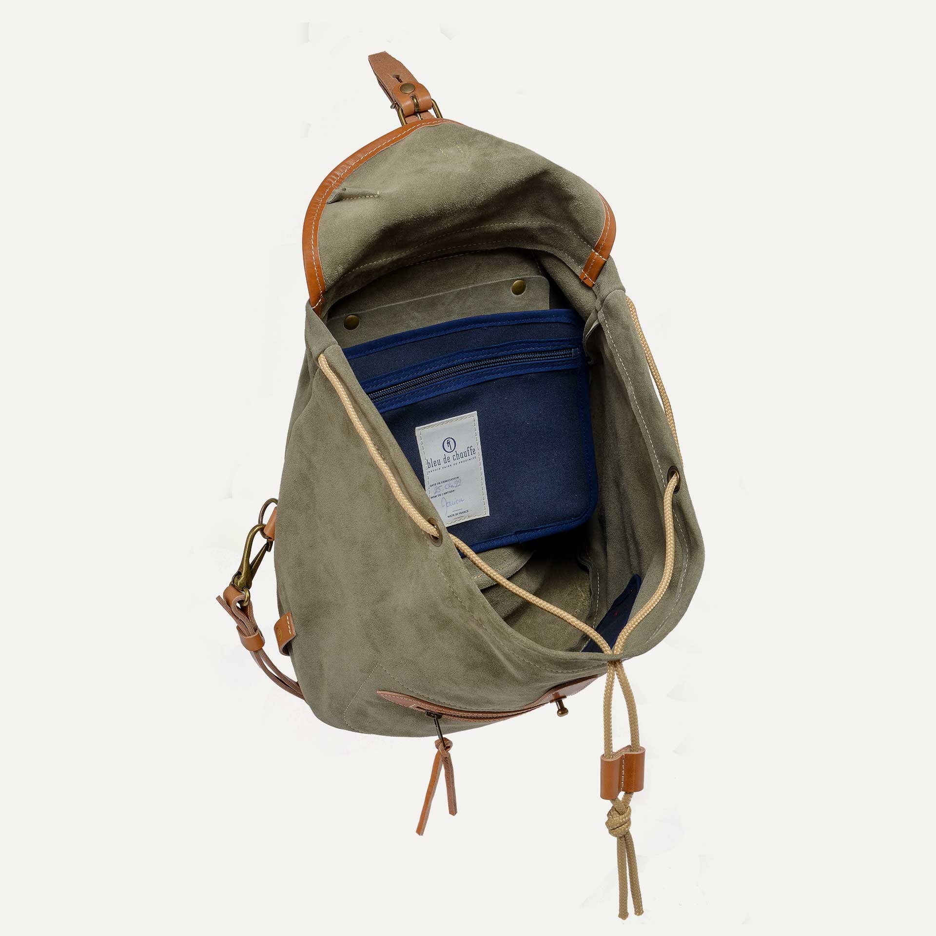 Camp S backpack / Suede - Sage green (image n°3)
