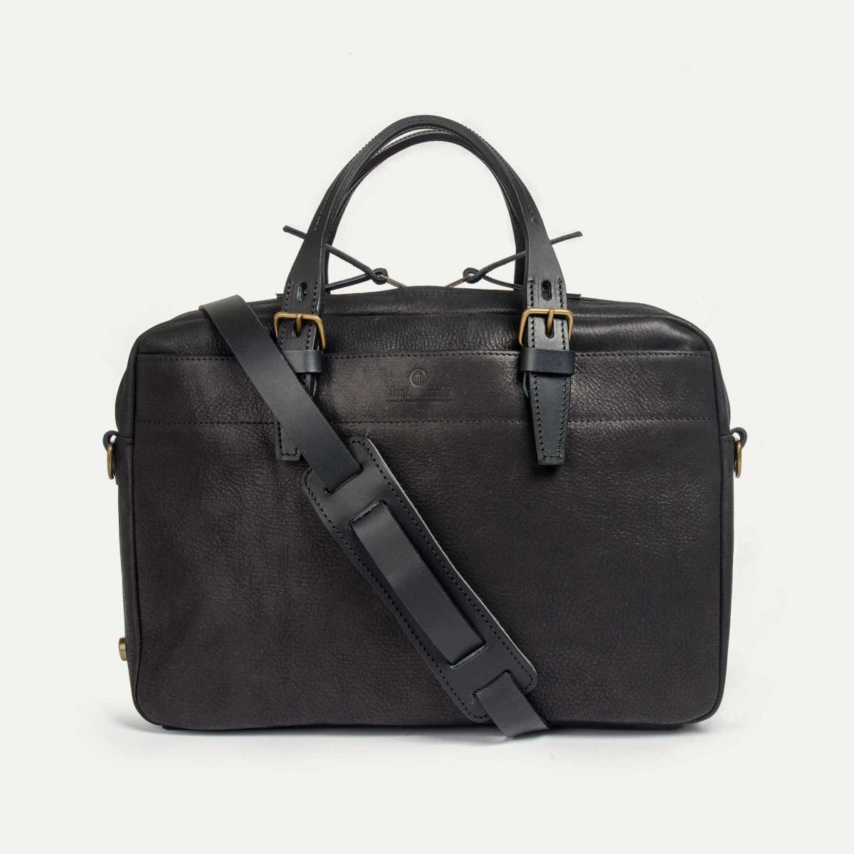 Folder Business bag - Charcoal black / Waxed Leather (image n°1)