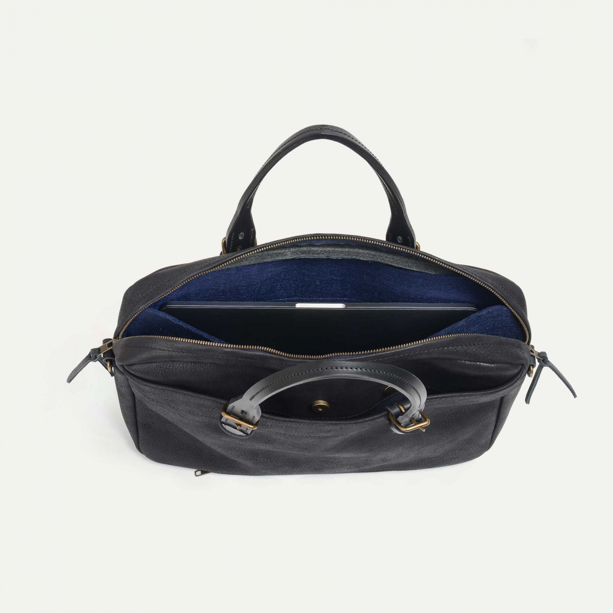 Folder Business bag - Charcoal black / Waxed Leather (image n°5)
