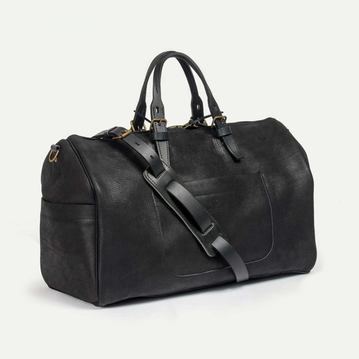 Hobo Travel bag - Charcoal black / Waxed Leather (image n°2)