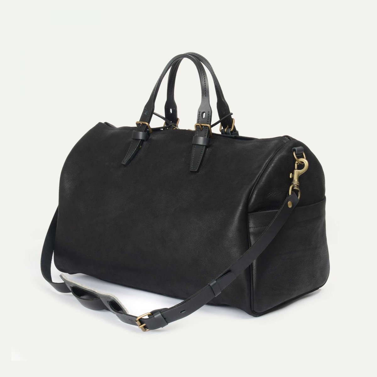 Hobo Travel bag - Charcoal black / Waxed Leather (image n°4)