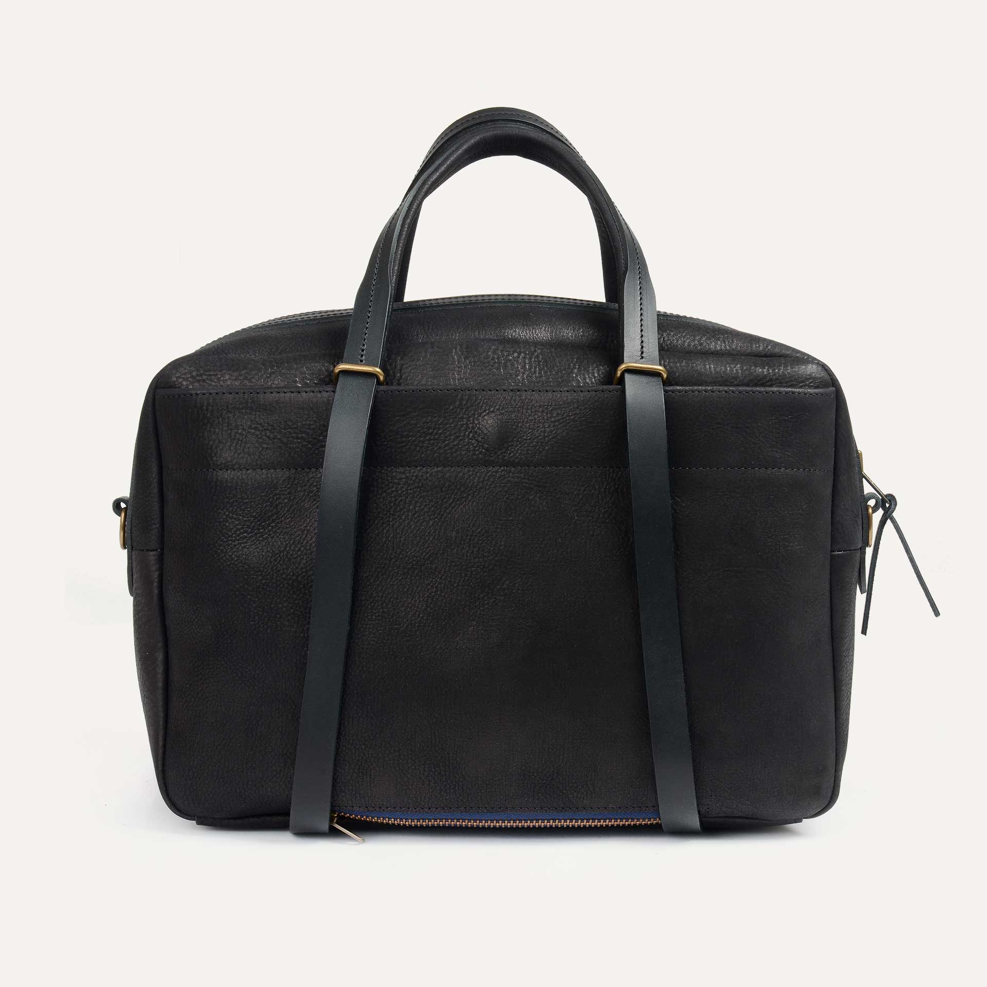 Report Business bag WAX - Charcoal black / Waxed Leather (image n°3)
