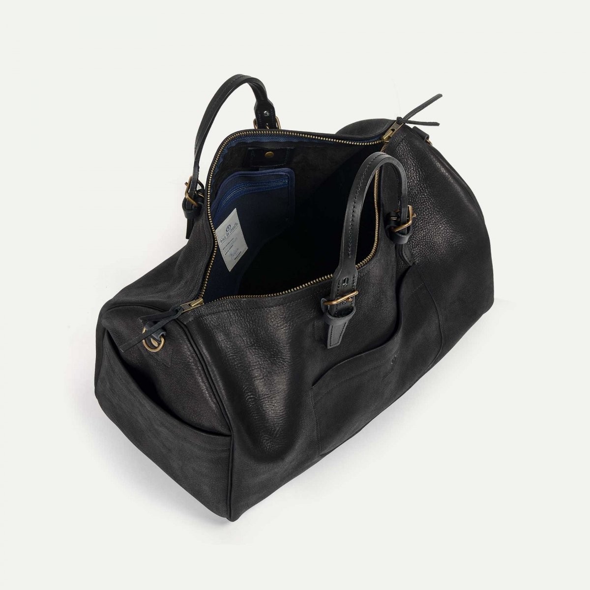 Hobo Travel bag - Charcoal black / Waxed Leather (image n°5)