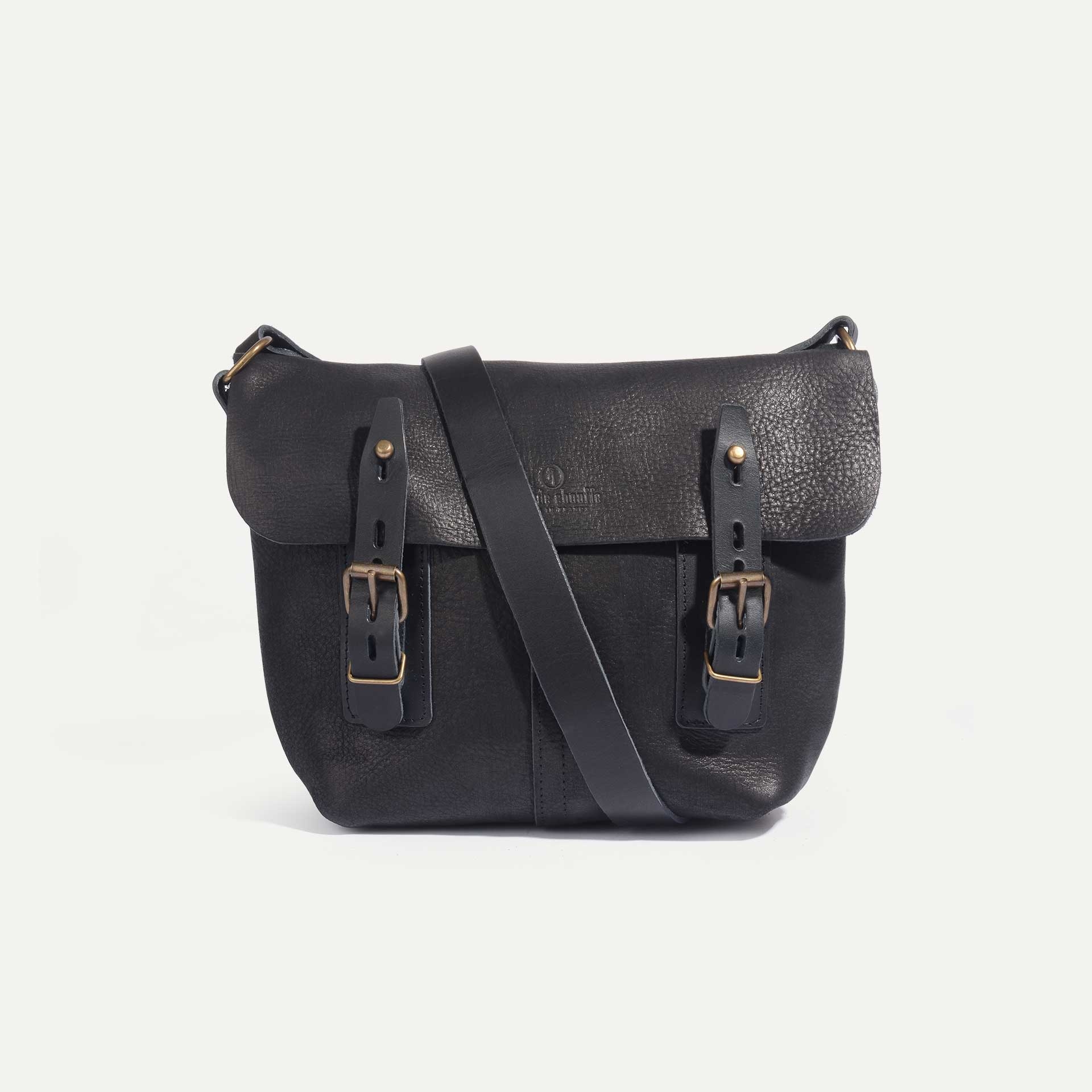 Louis Satchel bag - Charcoal black / Waxed Leather (image n°1)