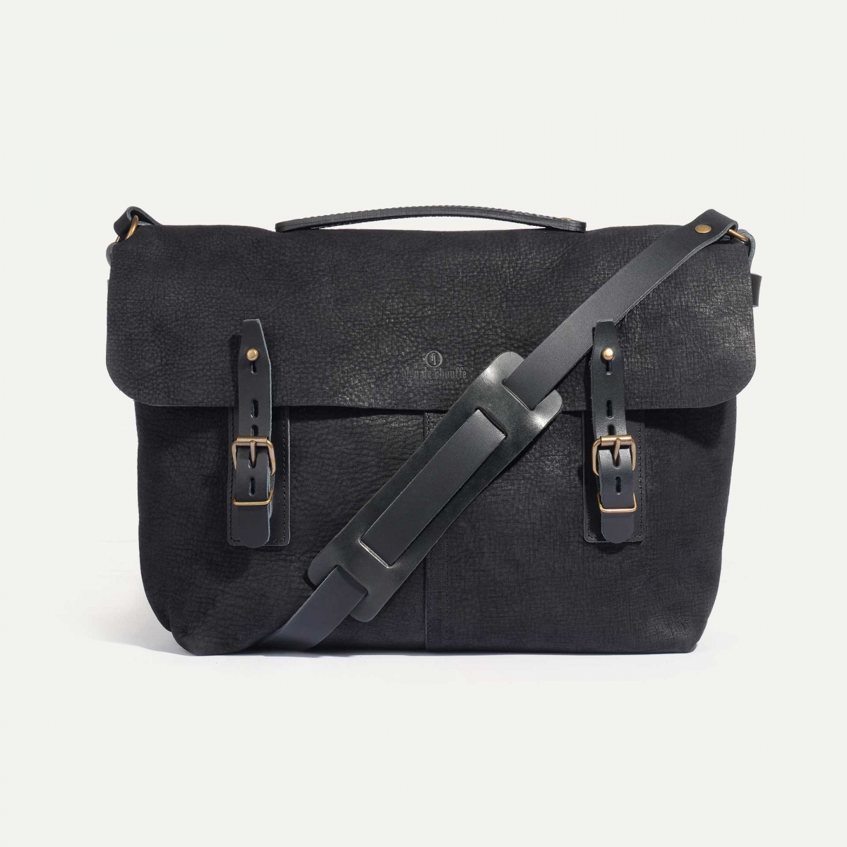 Lucien Satchel bag - Charcoal Black / Waxed Leather (image n°1)