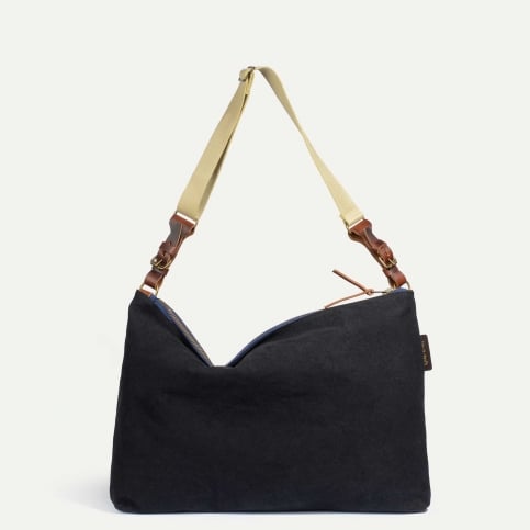Besace Baston2 - Noir Stonewhashed