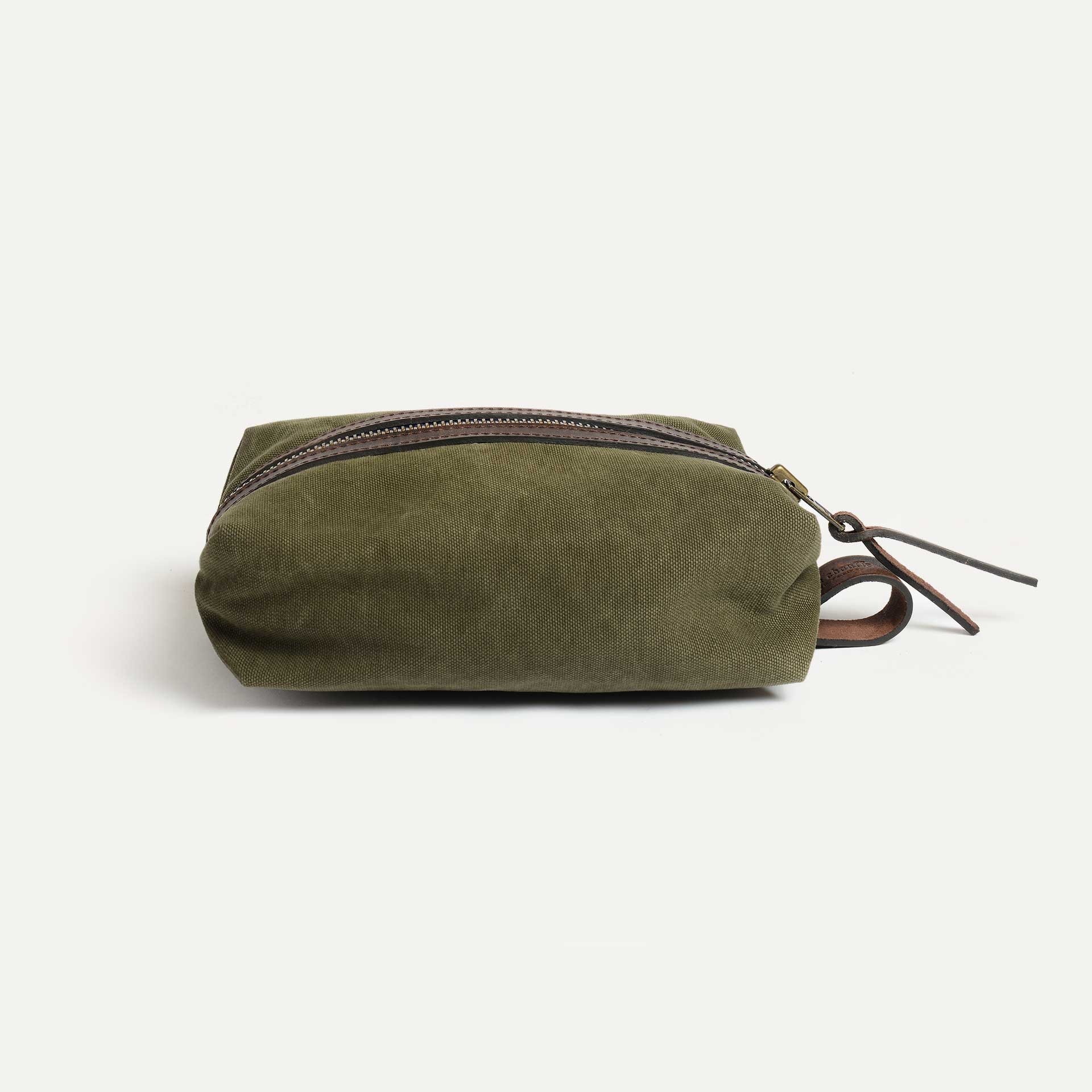 Kosmetiktasche ZAZOU - Khaki dunkel Stonewashed (image n°2)