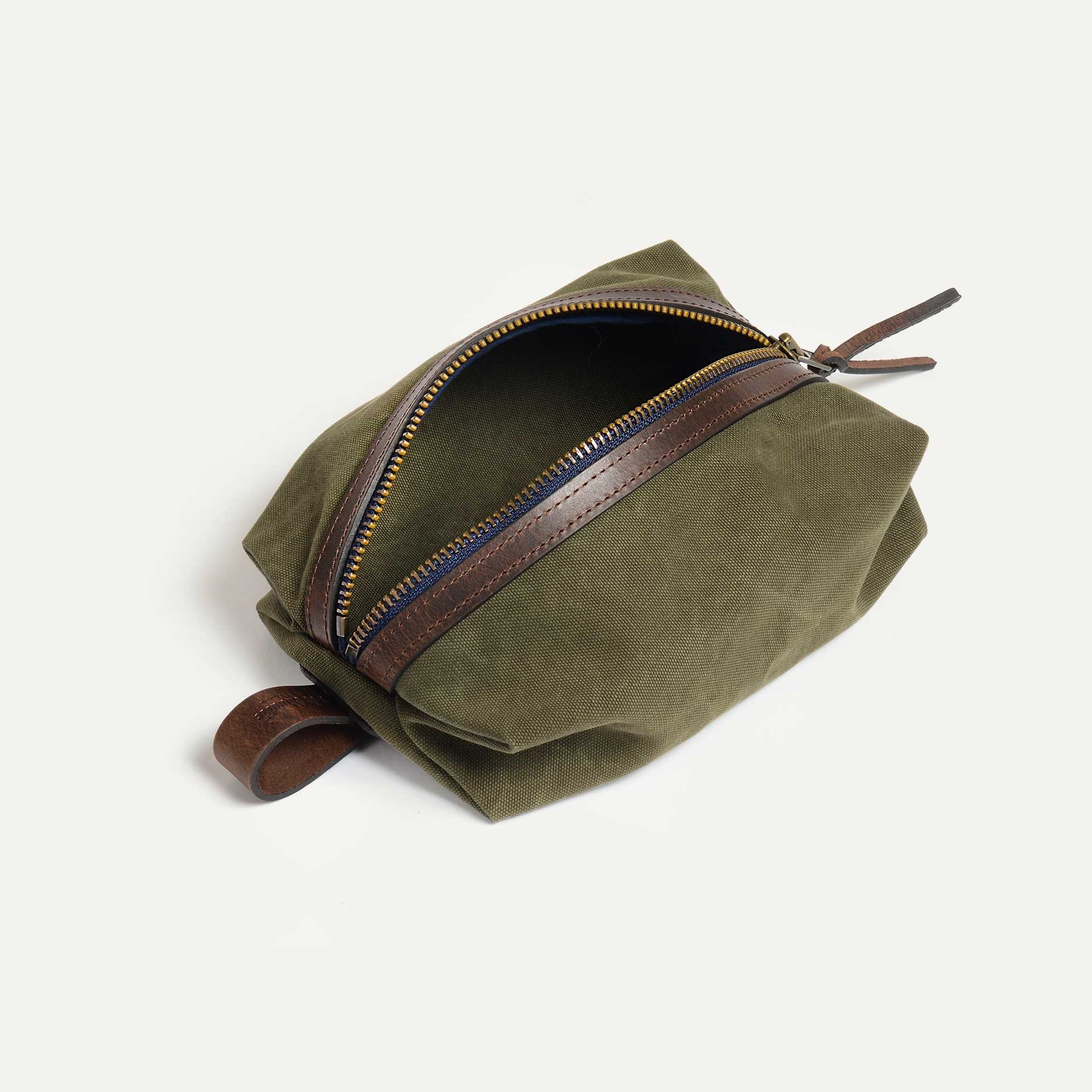 Kosmetiktasche ZAZOU - Khaki dunkel Stonewashed (image n°3)