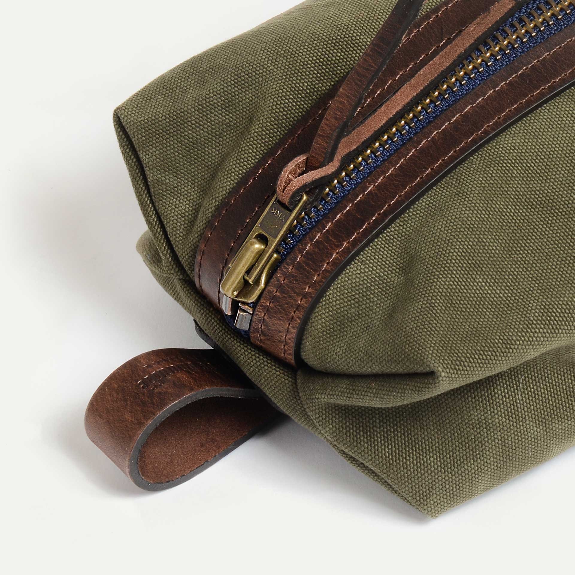 Kosmetiktasche ZAZOU - Khaki dunkel Stonewashed (image n°4)