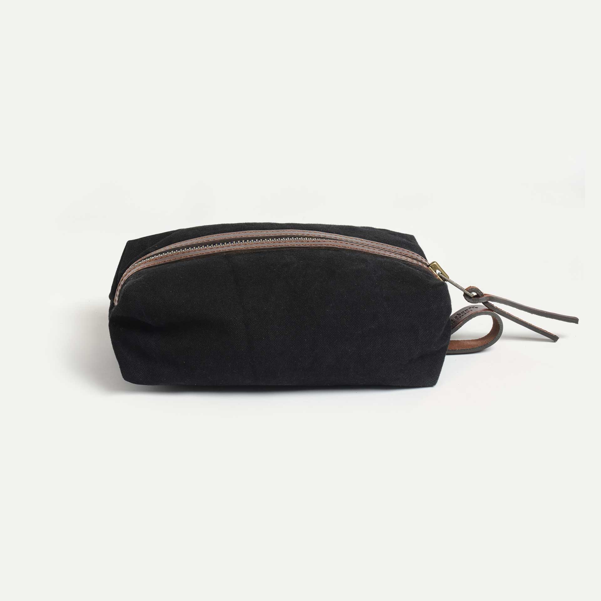 ZAZOU toiletry case - Black / Canvas and Leather (image n°2)