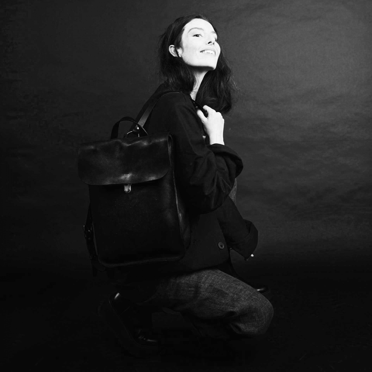Puncho leather backpack - Black / E Pure (image n°6)