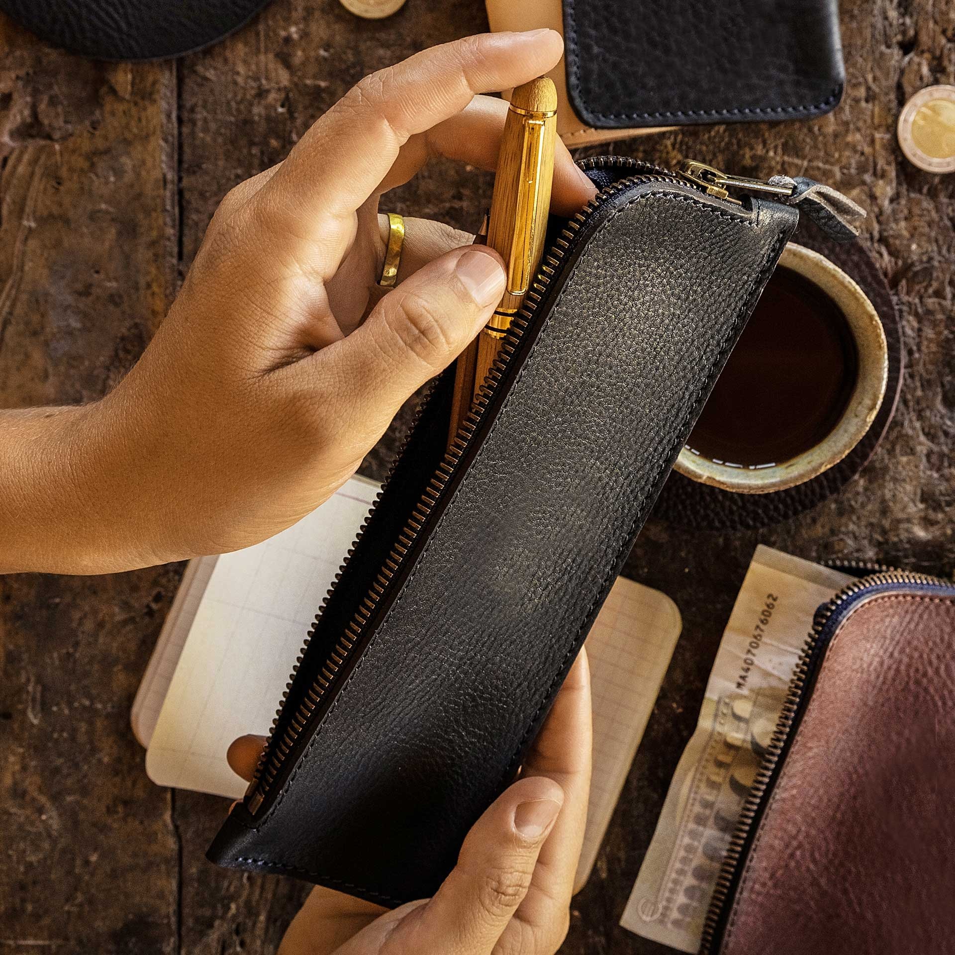 CANYON pencil case - Dark Brown (image n°3)