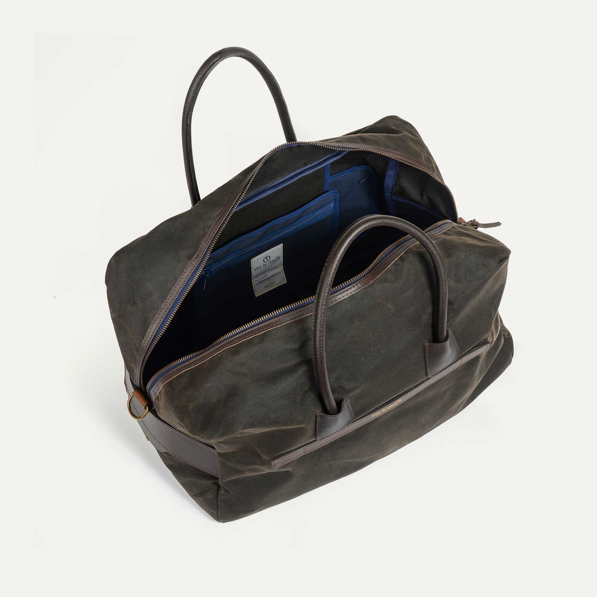 Zephir travel bag - Khaki waxed (image n°3)
