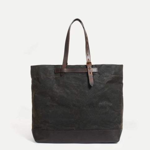 Sac Zinnia - Toile et cuir Olive / HALLEY STEVENSON