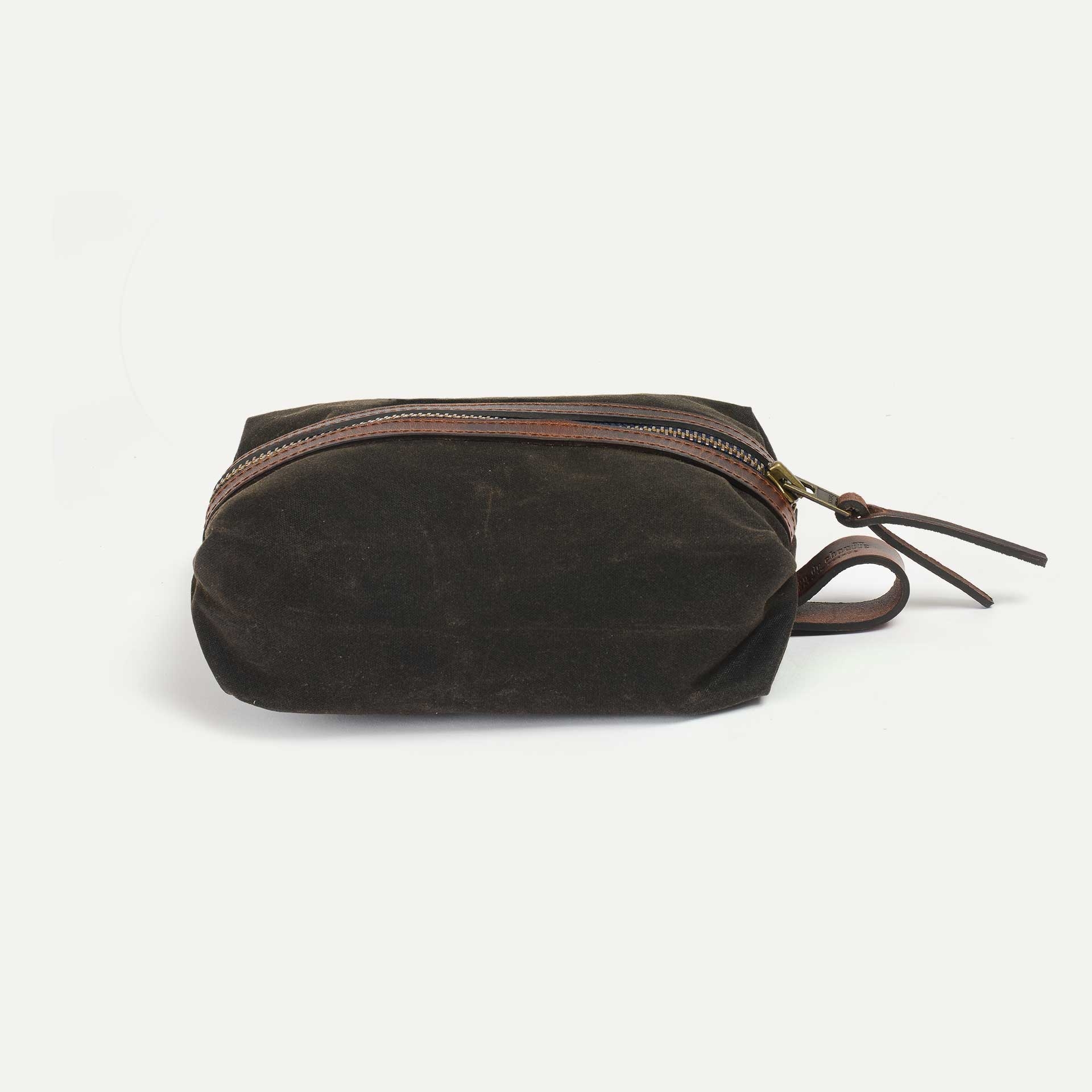 Kosmetiktasche ZAZOU - Gewachstes Khaki (image n°2)